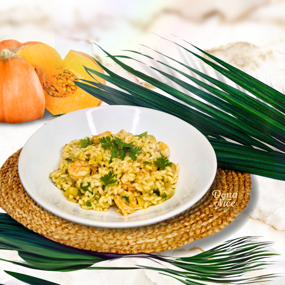 risoto potiguar de camarão